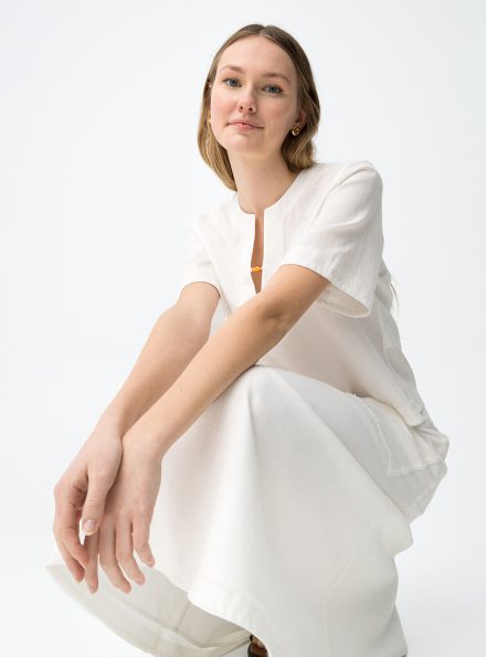 Μπέζ μίντι φούστα