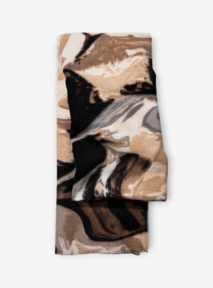 Abstract Print Scarf in Earthy Tones