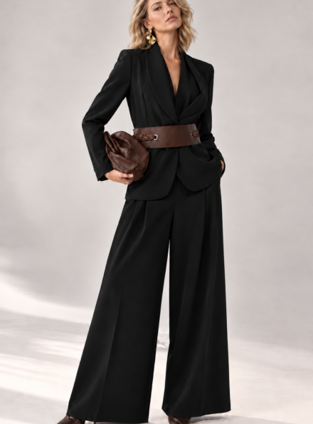 Chocolate Brown Clutch And Belt