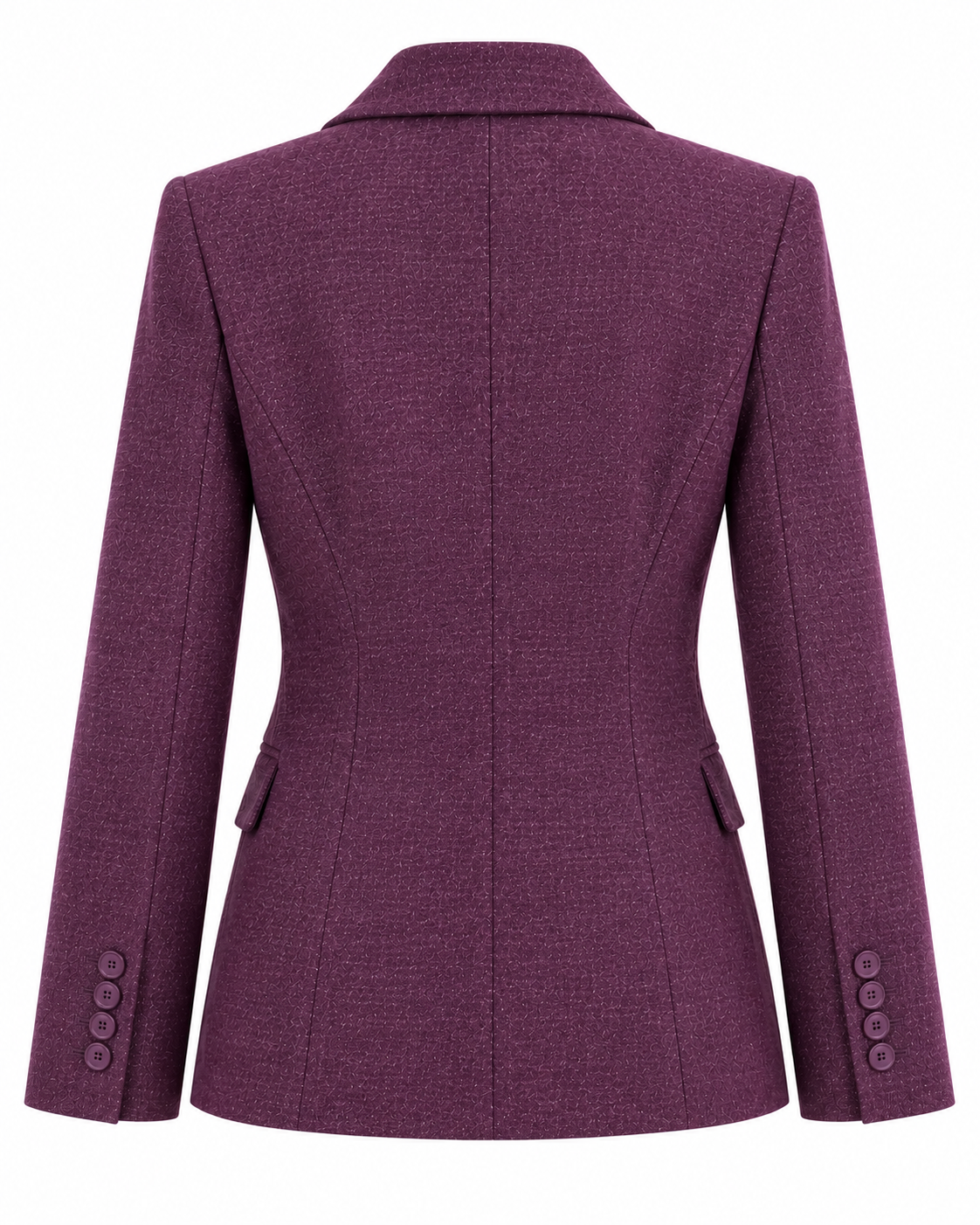 Deep Plum Tailored Blazer Back View